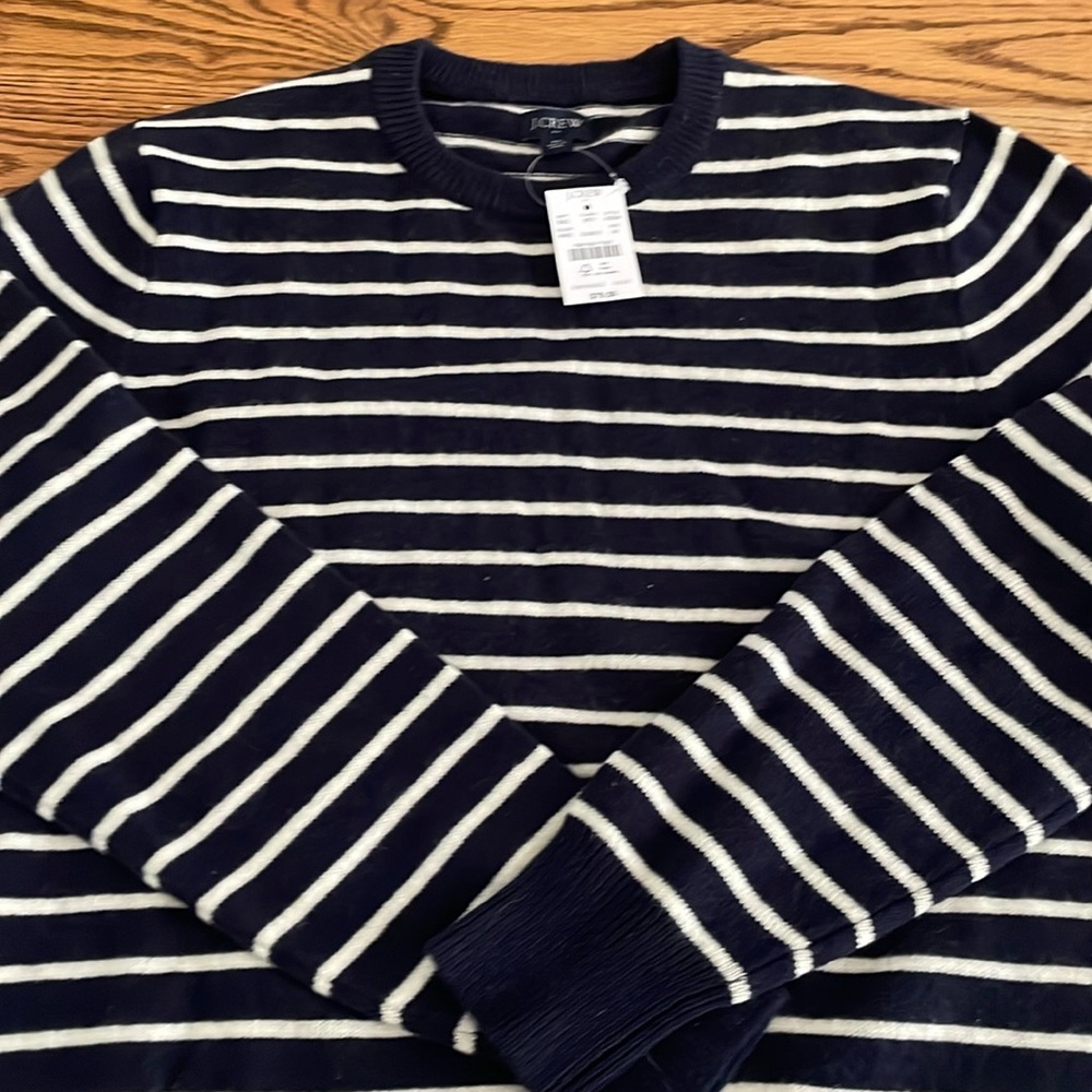 Men’s  J.Crew striped crew neck sweater Medium